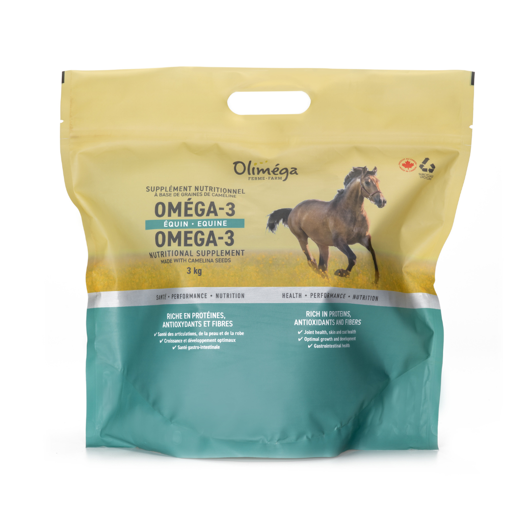 Camelina Meal Omega-3 Nutritional Supplement for Horses